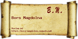 Bors Magdolna névjegykártya