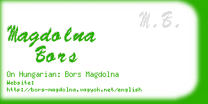 magdolna bors business card